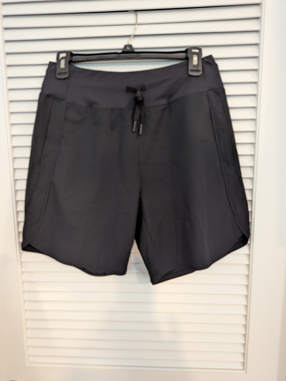 Unisex Black Athletic Drawstring Shorts New Size Medium